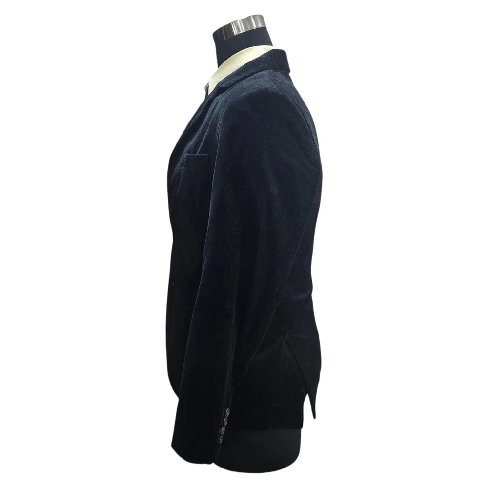 Goodfellow Kenwood Blazer Mens Medium Black Velvet Cotton Sport Coat Jacket M
